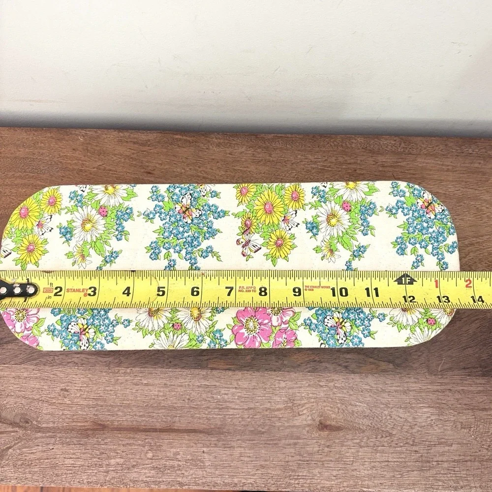 Vintage Floral Fabric Covered Trinket Box Vanity Storage Lidded Cottagecore 14